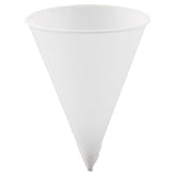 SOLO® Cone Water Cups, Cold, Paper, 4.25 oz, Rolled Rim, White, 200/Bag, 25 Bags/Carton (SCC42R2050) Case of 5000