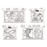 Bankers Box® At Play Color in Toy Box, Animal Design, 1 Section, 5.25 Cu Ft, 28" x 18" x 18", White/Black (FEL1231701) Each