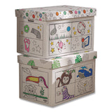 Bankers Box® At Play Color in Toy Box, Sports Design, 1 Section, 5.25 cu ft, 28" x 18" x 18", White/Black (FEL1231601) Each