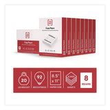 TRU RED Copy Paper, 92 Bright, 20 lb Bond Weight, 8.5 x 11, 500 Sheets/Ream, 8 Reams/Carton (TUD597024045) Case of 8