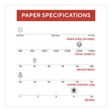 TRU RED Copy Paper, 92 Bright, 20 lb Bond Weight, 8.5 x 11, 500 Sheets/Ream, 8 Reams/Carton (TUD597024045) Case of 8