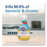 Clorox® Disinfecting All Purpose Cleaner Spray, Crisp Lemon Scent, 32 oz Bottle, 9/Carton (CLO60044CT) Case of 9