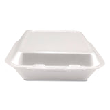 Plastifar Foam Hinged Lid Containers, 3-Compartment, 7.56 x 8.25 x 2.38, White, Foam, 200/Carton (PST12109) Case of 200
