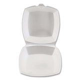 Plastifar Foam Hinged Lid Containers, 6 x 6 x 3, White, Foam, 500/Carton (PST12175) Case of 500