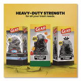Glad® Large Quick-Tie Trash Bags, Lawn and Leaf, 39 gal, 0.95 mil, 32.5 x 41, Black, 12 Bags/Box (CLO70028EA) Box of 12