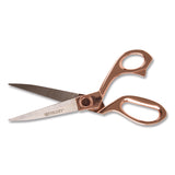 Westcott® Vintage Stainless Steel Scissors, 8" Long, Offset Rose Gold Handle (ACM16968) Each
