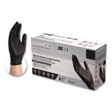 Ammex Professional® Nitrile Exam Gloves, Powder-Free, Small, Black, 100/Box (AXCABNPF42100BX) Box of 100