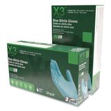 X3® Industrial Nitrile Gloves, Large, Blue, 100/Box (AXCX346100BX) Box of 100