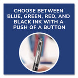BIC® 4-Color Pro Grip Multi-Color Ballpoint Pen, Retractable, Medium 1 mm, Black/Blue/Green/Red Ink, Black/Gray Barrel, Dozen (BICMMPG11AST) 1 Dozen