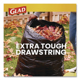 Glad® Large Quick-Tie Trash Bags, Lawn and Leaf, 39 gal, 0.95 mil, 32.5 x 41, Black, 12 Bags/Box (CLO70028EA) Box of 12