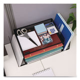 Mind Reader Metal Mesh Desktop Organizer Letter Tray, 6 Sections, Letter Size, 9.15 x 16.75 x 6, Black (EMS4TSIDE2BLK) Each
