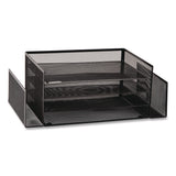 Mind Reader Metal Mesh Desktop Organizer Letter Tray, 6 Sections, Letter Size, 9.15 x 16.75 x 6, Black (EMS4TSIDE2BLK) Each