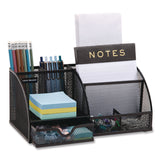 Mind Reader 7-Compartment Metal Desk Organizer, 11 x 5.5 x 5, Black Metal Mesh (EMSJOEORGBLK) Each