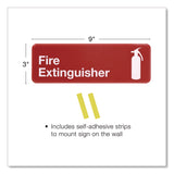Excello Global Products® Fire Extinguisher Wall Sign, 9" x 3", Red Face, White Graphics, 3/Pack (EXOEGPHD0480S) Pack of 3
