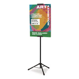 Excello Global Products® Blank Floor Sign Stand, Holds Posters Up to 77", 26" to 86" Tall, Black Stand, White Face (EXOEGPHD0523) Each
