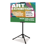 Excello Global Products® Blank Floor Sign Stand, Holds Posters Up to 77", 26" to 86" Tall, Black Stand, White Face (EXOEGPHD0523) Each
