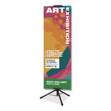 Excello Global Products® Blank Floor Sign Stand, Holds Posters Up to 77", 26" to 86" Tall, Black Stand, White Face (EXOEGPHD0523) Each
