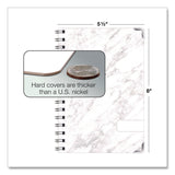 Global Printed Products Marble Weekly/Monthly Planner, Marble Stone Artwork, 8 x 5.5, White/Gray/Silver Cover, 14-Month: Nov 2024 to Dec 2025 (GPUSPLS255804) Each