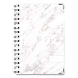 Global Printed Products Marble Weekly/Monthly Planner, Marble Stone Artwork, 8 x 5.5, White/Gray/Silver Cover, 14-Month: Nov 2024 to Dec 2025 (GPUSPLS255804) Each