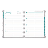 Global Printed Products Marble Weekly/Monthly Planner, Marble Stone Artwork, 11 x 8.5, White/Gray/Silver Cover, 14-Month: Nov 2024 to Dec 2025 (GPUSPLS25851106) Each