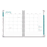 Global Printed Products Marble Weekly/Monthly Planner, Marble Stone Artwork, 11 x 8.5, White/Gray/Silver Cover, 14-Month: Nov 2024 to Dec 2025 (GPUSPLS25851106) Each