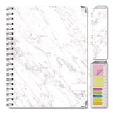 Global Printed Products Marble Weekly/Monthly Planner, Marble Stone Artwork, 11 x 8.5, White/Gray/Silver Cover, 14-Month: Nov 2024 to Dec 2025 (GPUSPLS25851106) Each
