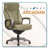 La-Z-Boy® Arcadian Bonded Leather Executive Chair, Supports Up to 275 lb, 19" x 22" Seat Height, Olive Back/Seat, Gray/Black Base (LZB60008OLV) Each