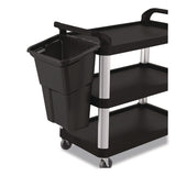 Suncast Commercial® Waste Bin, 8 gal, 12.78" x 17.21" x 22.13", Black, 2/Pack (SUABIN17222) Each
