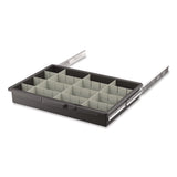 Suncast Commercial® Lockable Slide Drawer with Dividers for Suncast Commercial Full-Size Housekeeping Carts HKC1000/HKC2000, Plastic, Black (SUAHKCDRW2) Each