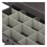 Suncast Commercial® Lockable Slide Drawer with Dividers for Suncast Commercial Full-Size Housekeeping Carts HKC1000/HKC2000, Plastic, Black (SUAHKCDRW2) Each