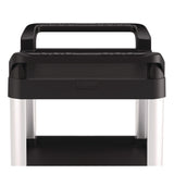 Suncast Commercial® Three-Shelf Service Cart, Metal/Plastic, 3 Shelves, 300 lb Capacity, 20" x 39.85" x 38.17", Black (SUARC2040) Each
