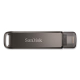 SanDisk® Dual Phone USB 3.2 Type-C/Lightning Flash Drive, 128 GB, Black (SDIIX70N128GAG6) Each