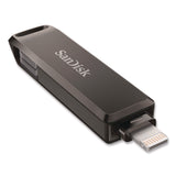 SanDisk® Dual Phone USB 3.2 Type-C/Lightning Flash Drive, 128 GB, Black (SDIIX70N128GAG6) Each