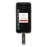 SanDisk® Dual Phone USB 3.2 Type-C/Lightning Flash Drive, 128 GB, Black (SDIIX70N128GAG6) Each