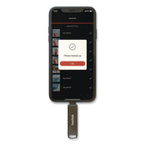 SanDisk® Dual Phone USB 3.2 Type-C/Lightning Flash Drive, 256 GB, Black (SDIIX70N256GAG6) Each