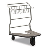 Suncast Commercial® Nesting Luggage Cart with Carpeted Platform, 300 lb Capacity, 27 x 37 x 37.5, Silver/Black (SUAMLCNC600) Each
