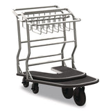 Suncast Commercial® Nesting Luggage Cart with Rubber Platform, Capacity, 300 lb Capacity, 27 x 37 x 37.5, Silver/Black (SUAMLCNR600) Each