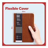 TRU RED™ Flexible-Cover Business Journal, Elastic Closure, 1-Subject, Narrow Rule, Cognac Cover, (128) 8 x 5.5 Sheets (TUDTR61952) Each