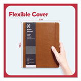 TRU RED™ Flexible-Cover Business Journal, Elastic Closure, 1-Subject, Narrow Rule, Cognac Cover, (128) 10 x 8 Sheets (TUDTR61953) Each