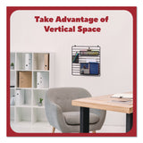 TRU RED™ Metal Mesh 3-Compartment Cubicle/Wall-Mount Office Supplies Organizer, 15" x 15", Black (TUDTR61967) Each