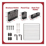 TRU RED™ Metal Mesh 3-Compartment Cubicle/Wall-Mount Office Supplies Organizer, 15" x 15", Black (TUDTR61967) Each