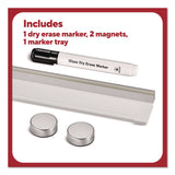 TRU RED™ Curved Magnetic Glass Dry Erase Board, 3 ft x 4 ft, White Surface (TUDTR62094) Each