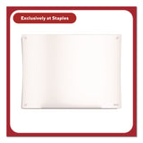 TRU RED™ Curved Magnetic Glass Dry Erase Board, 3 ft x 4 ft, White Surface (TUDTR62094) Each