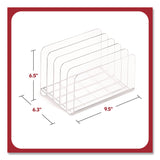 TRU RED™ 5-Compartment Plastic Incline Sorter, 8.5 x 11 Size, 6.26 x 9.49 x 6.5, Clear (TUDTR62285) Each