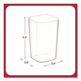 TRU RED™ Stackable Plastic Pencil Cup, 2.61 x 2.61 x 4.3, Clear (TUDTR62286) Each