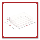 TRU RED™ Clear Side Load Stackable Plastic Letter Tray, Letter Size, 9.72 x 12.63 x 3.01 (TUDTR62288) Each