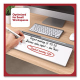 TRU RED™ Glass Desktop Dry Erase Board, 18.1" x 5.9", White Surface, Aluminum Frame (TUDTR62579) Each