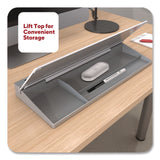 TRU RED™ Glass Desktop Dry Erase Board, 18.1" x 5.9", White Surface, Aluminum Frame (TUDTR62579) Each