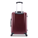 InUSA Luggage Pilot Hard Side Carry-On Suitcase, Four-Wheeled Spinner, 16.34 x 10.24 x 25.39, Wine (WLBIUPIL00MWIN) Each