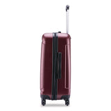 InUSA Luggage Pilot Hard Side Carry-On Suitcase, Four-Wheeled Spinner, 16.34 x 10.24 x 25.39, Wine (WLBIUPIL00MWIN) Each
